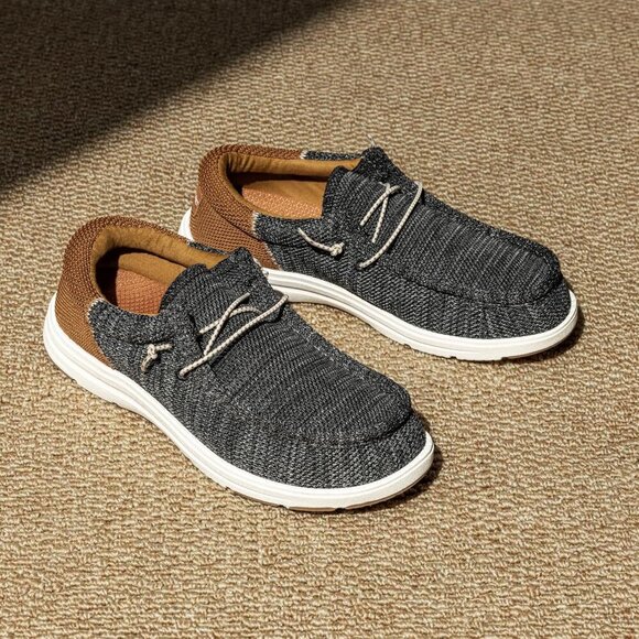 〽️Men\'s Black/Brown Bruno Marc Arch Support Casual Loafers Comfortable Shoes main image 5